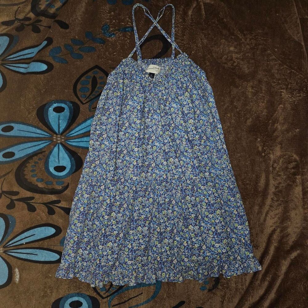 Universal thread blue flower summer dress size extra small